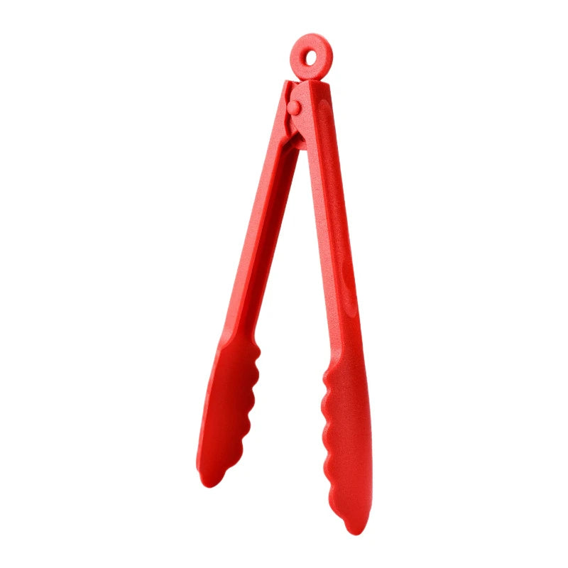 Multi-purpose Heat Resistant Plastic Food Tongs Non-Slip Kitchen Gripper for Steak Bread BBQ Baking Cake and Cooking Quake