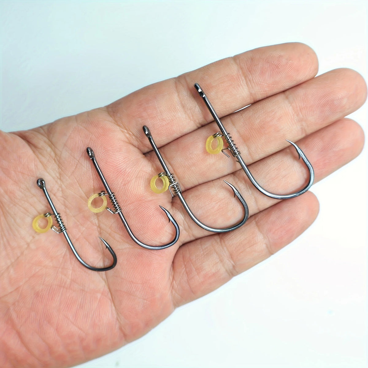 25pcs/Box Shrimp Back Hook Spring Live Shrimp Rigged Ready-Made Lure for Sea Bass and Rockfish Fishing, 1/0-5/0hook Quake