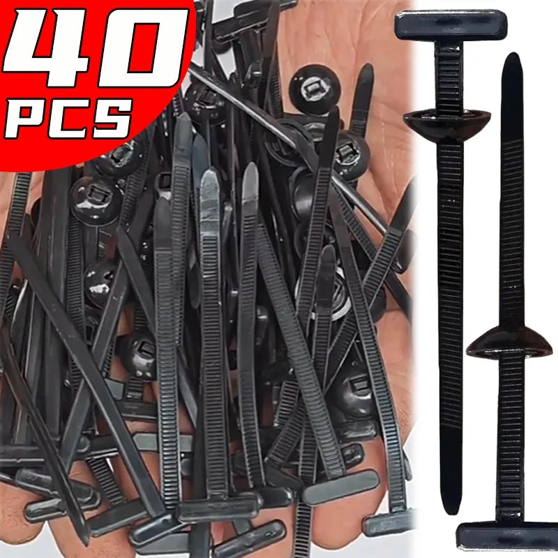 Nylon Cable Tie Buckle Universal Car Fender Trunk Engine Guard Panel Wire Management Secure Auto Fastener Screw Replacement Clip Quake