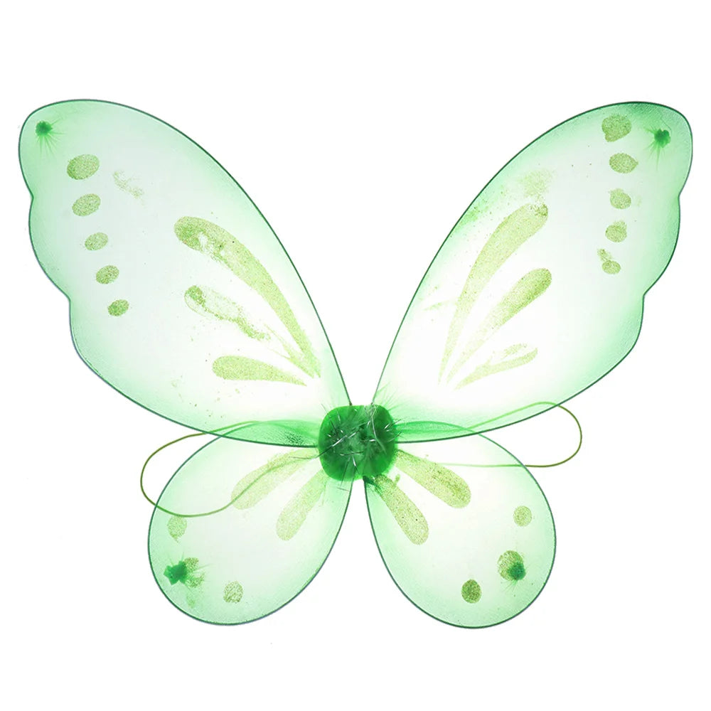 Birthday Party Favor Angel Wings for Butterfly Fairy Costume Accessories Dress-Up Wings Fairy Wings Quake green