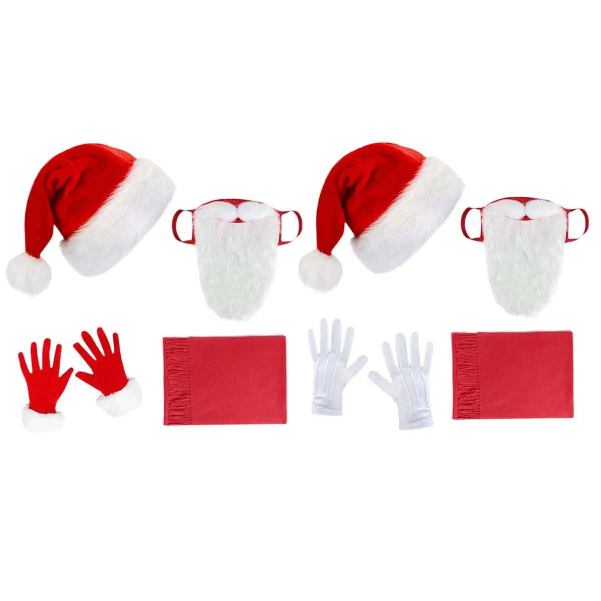 Santa Claus Beard Cover DIY Fancy Dress Funny Costume Accessories Xmas Hat for Role Playing Christmas Halloween Carnival Party Quake