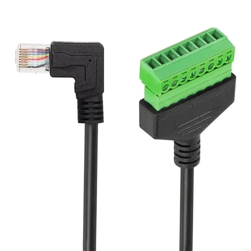 Right-Angle RJ45 Connectors Networking Cable to 8Pin Screw Terminal Block, 5.0 Mm Outer Diameter for Cable Routing Use K1KF Quake Bend right CN