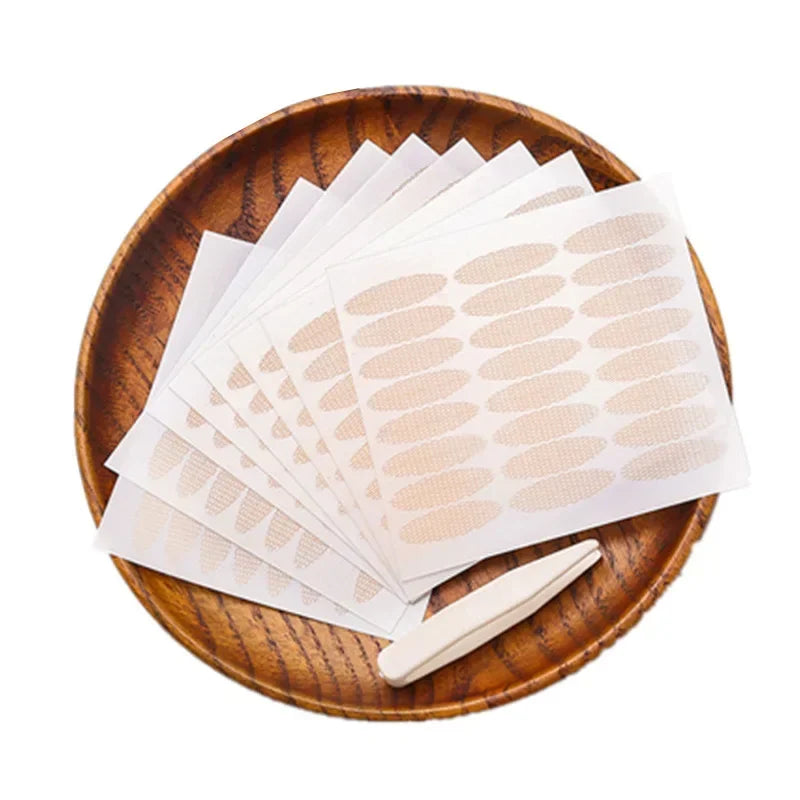 72-240pair Gauze Lace Mesh Olive-shaped Eyelid Paste-shaped Invisible Natural Double Fold Eyelid Shadow Tape Sticker Beauty Tool Quake