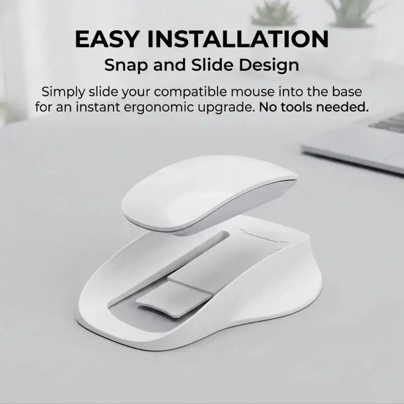 Mouse Storage Holder with White Plastic Body, Raised Central Support and Open Frame Structure for Straightforward Placement K1KF Quake