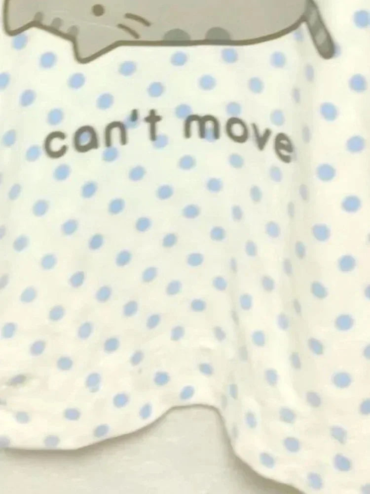 Japanese Fairy Polka Dots T Shirt Women Y2K Aesthetic Kawaii Cartoon Casual Tops Autumn Sweet Harajuku Grunge Loose Tees Quake
