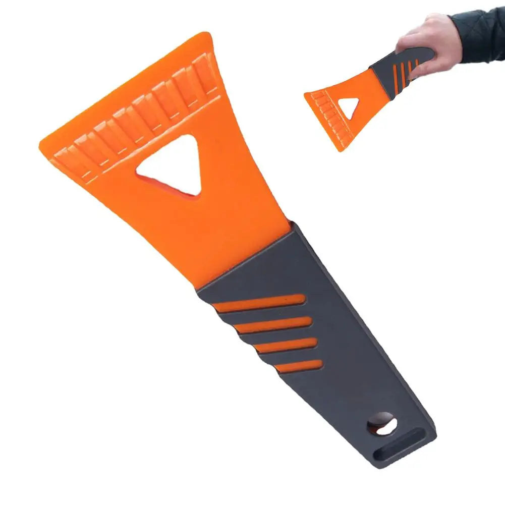 Multifunctional Plastic Car Ice Scraper Snow Shovel Kitchen Grease Removal Scraper Auto Ice Tool Car Snowplow Quake Orange