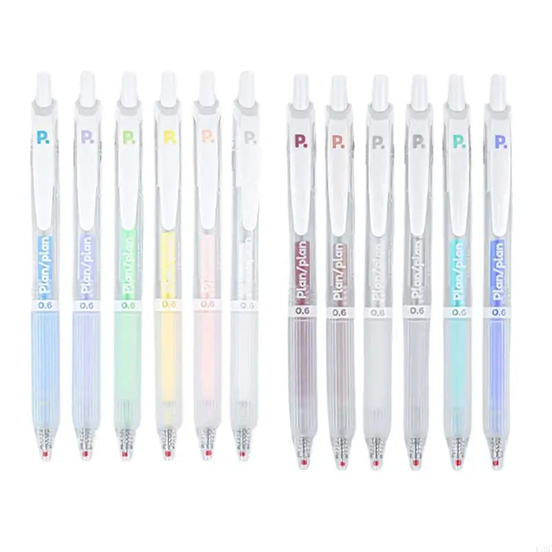 Retractable Acrylic Gel Pen Set, 6Pcs Colored Pen with Clicks Mechanisms for Organized Note, Drawing, and Creative Writing K1KF Quake