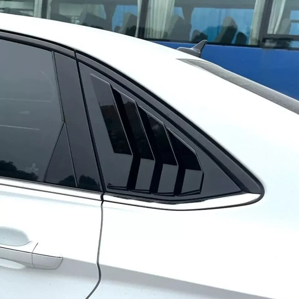 For Volkswagen Jetta MK7 2019-2023 Car Rear Louver Window Side Shutter Cover Trim Sticker Vent Scoop Carbon Fiber Accessories Quake