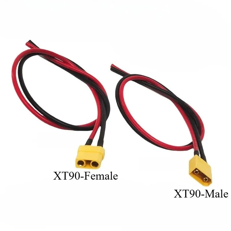 XT90 Plug to M6/8/10 Lug Terminal 10AWG Silicone Copper Wire High Amp Power Adapter Cable for RC FPV Drone Battery Power Supply Quake