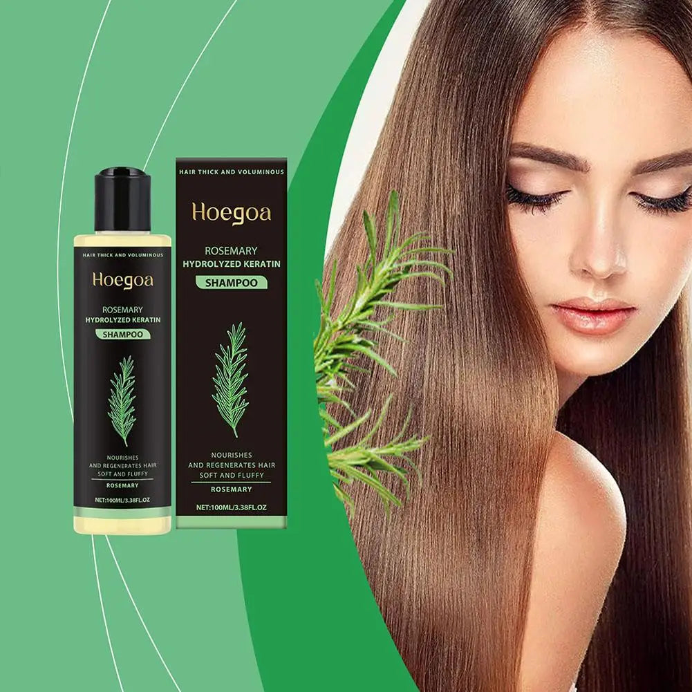 Hoegoa Rosemary Hair Shampoo Volumizing and Thickening Strengthening and Oil Control Nourishes and Repairs Hair Oil Adds Volume Quake