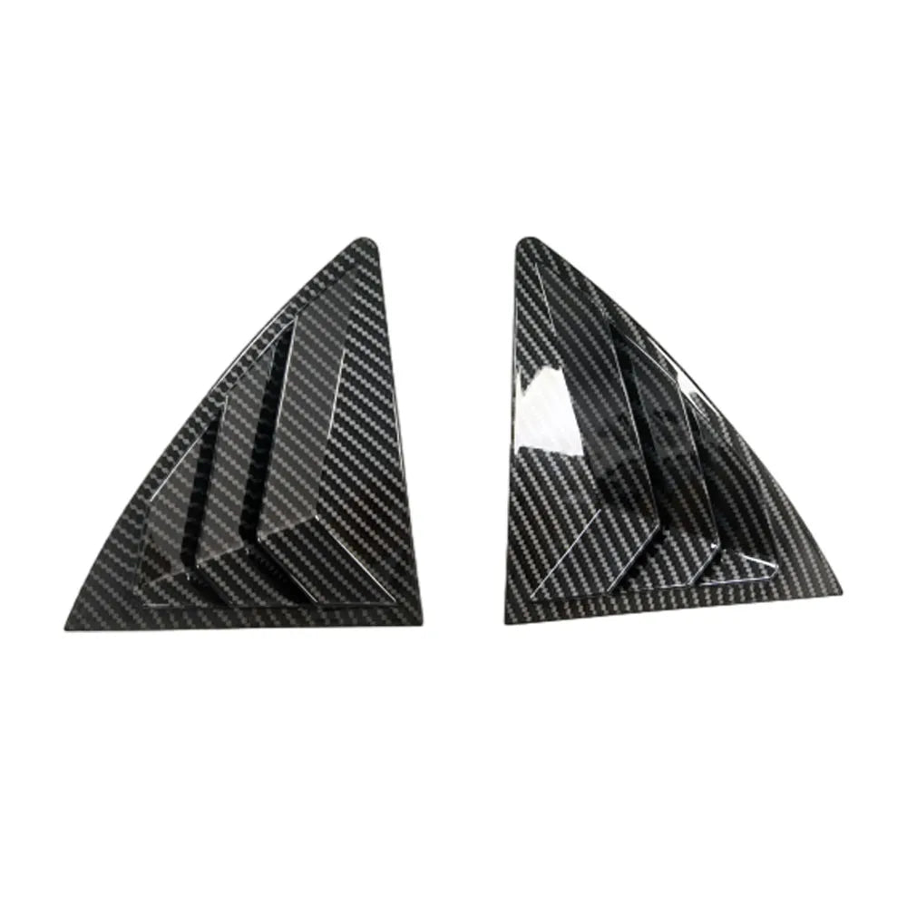 For Toyota Corolla 2007-2013 Car Rear Louver Window Side Shutter Cover Trim Sticker Vent Scoop ABS Carbon Fiber Accessories Auto Quake Carbon