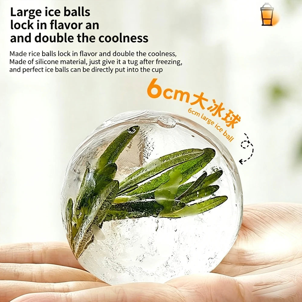 2 in 1 Ice Mold and Water Bottle Food-Grade Silicone Foldable Ice Ball Cup BPA-Free Portable Travel Tumbler for Outdoor Camping Quake