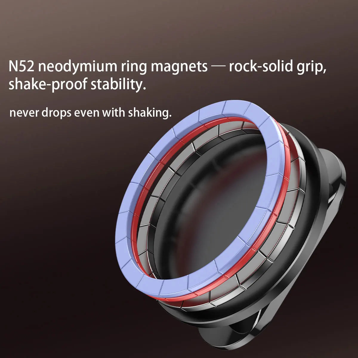 Double sided Magnetic Phone 360 Holder Stand Mobile Cell For Phone Quake