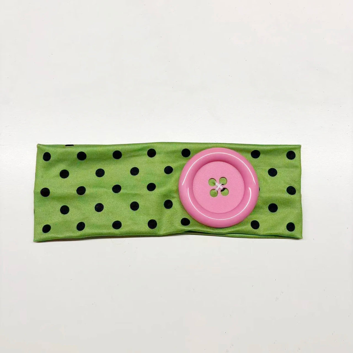 Summer Colorful Elastic Hair Hoop Large Button Wave Pattern Korean Ins Y2K Retro Trendy Personality Daily Party Hair Accessories Quake f
