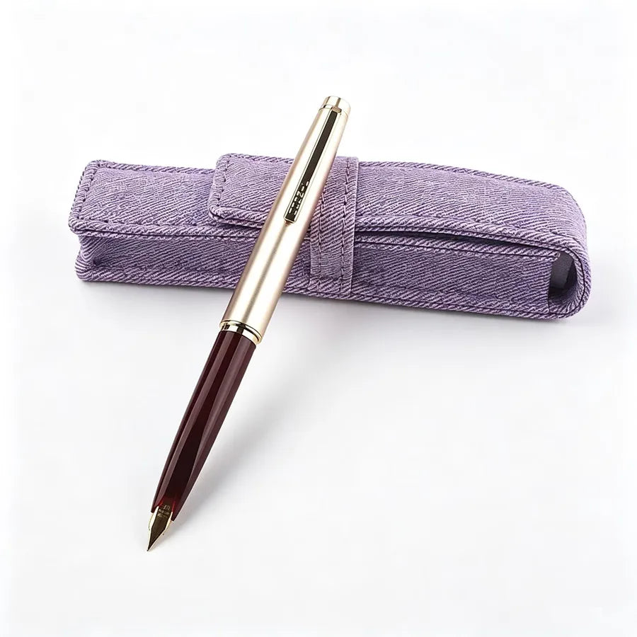 Luxury Jinhao 59 Fountain Pen Champagne Gold Vintage Metal Pen Classic Ink Fountain Pen Gift Optional Business Quake 59-2 F 0.5MM