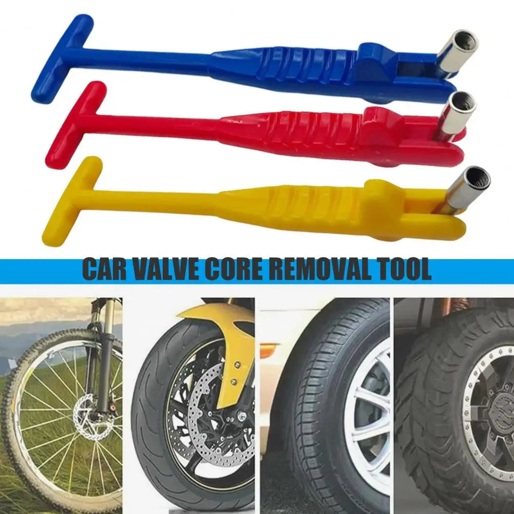 Automotive Tire Valve Installer Tire Valve Stem Puller Tool Kit Reusable Valve Core Remover Universal Stem Extenders for Rv Quake
