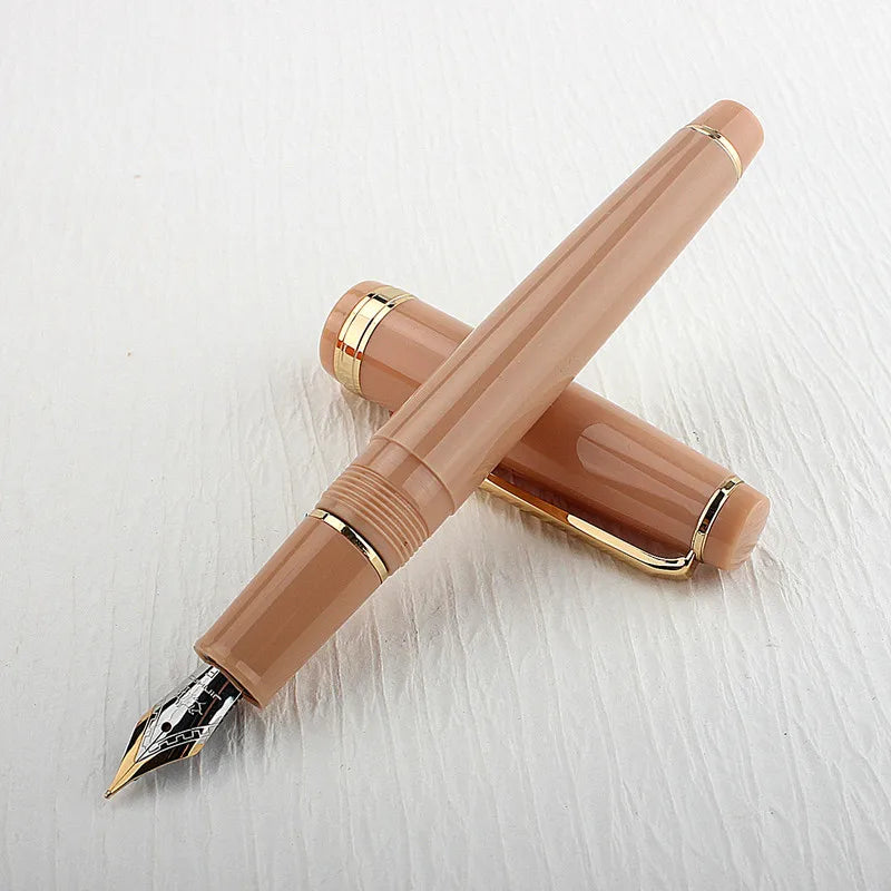 Jinhao 82 Fountain Pen Acrylic EF/F/M/Bent Nib Golden Trim with Converter Writing Pen Quake