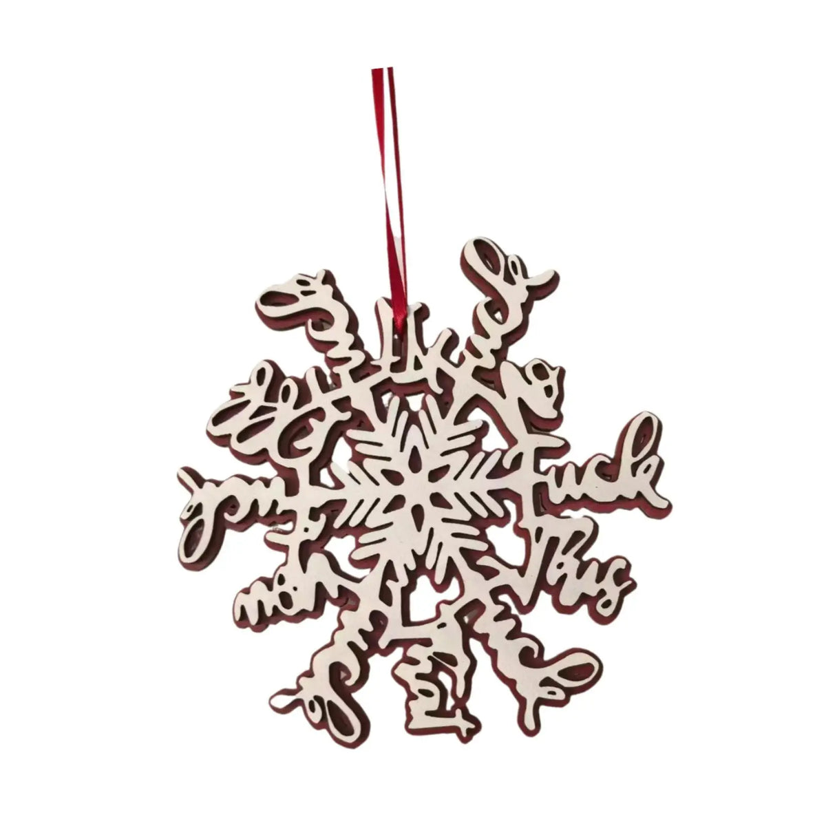 Snowflake Christmas Hanging Ornament Wooden Christmas Hanging Decoration Xmas Decor for Home Wedding Hotel Malls Restaurant Quake