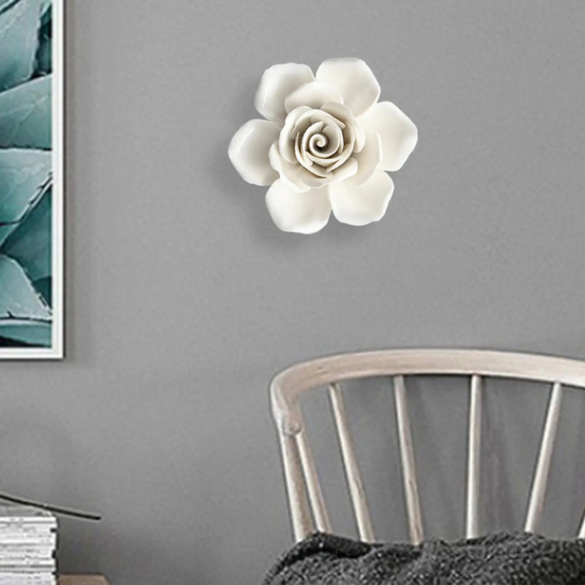 3D Ceramic Flower Wall Decor Wall Decoration Decoration Artificial Flower for Quake