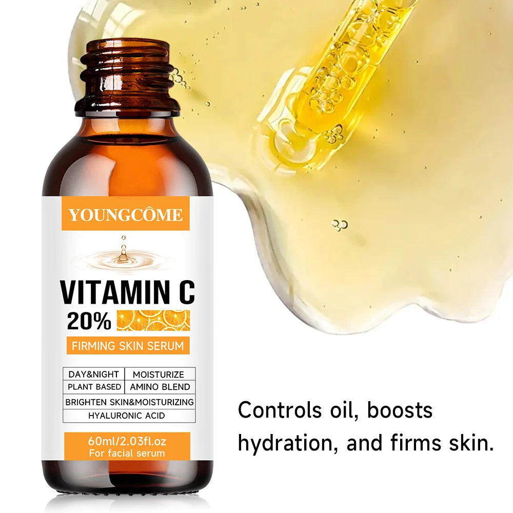 Vitamin C Wrinkle Remover Face Serum Lifting Firming Fade Fine Lines Anti-aging Essence Whitening Brighten Skin Care Quake
