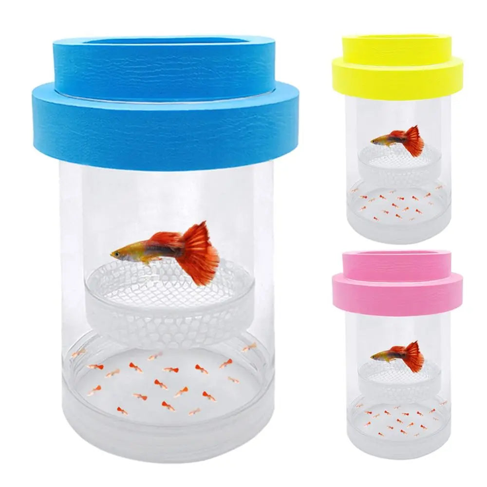 Plastic Mesh Floating Hatching Box Transparent Shrimp Guppy Floating Fish Breeding Isolation Box Detachable Aquarium Breeder Quake