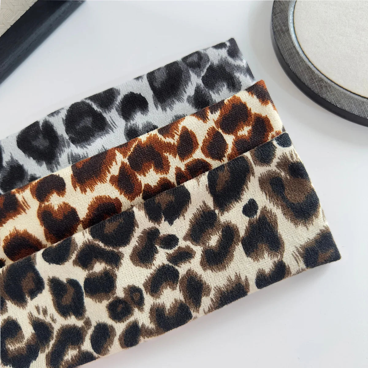 Vintage Leopard Print Headband High Elastici Wide Edge Fashion Headband Sports Yoga Sweat-absorbing Breathable Hair Accessories Quake