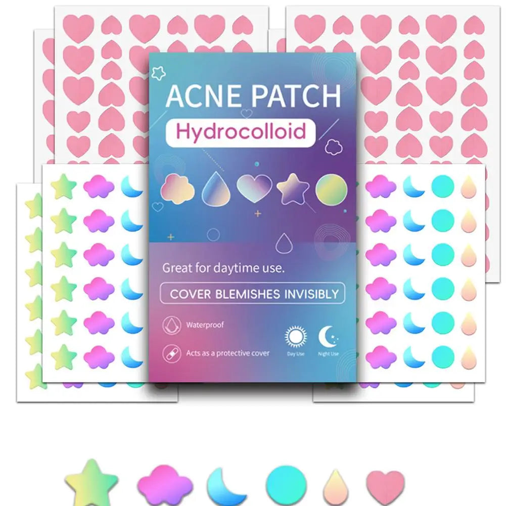 Cute Colorful Stars Pimple Patches Acne Patch For Zits And Blemishes, Invisible Spot Stickers For Face And Skin Protection Tool Quake