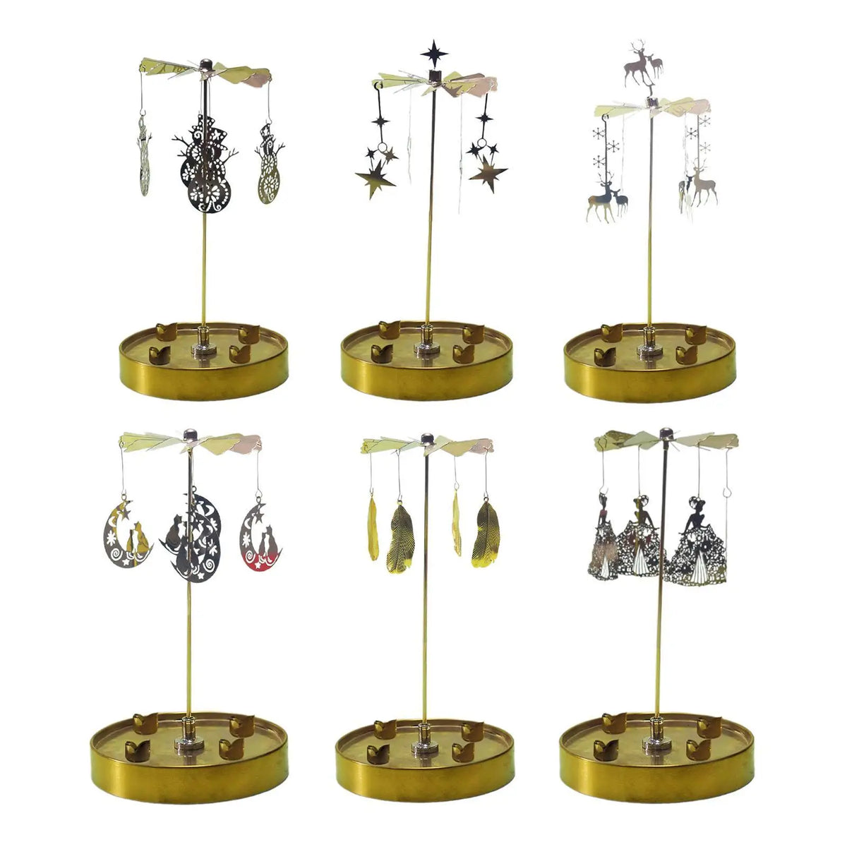 Spinning Candle Holder Party Decor Table Centerpiece Rotating Candle Holder for Christmas Wedding Living Room Friends Gathering Quake