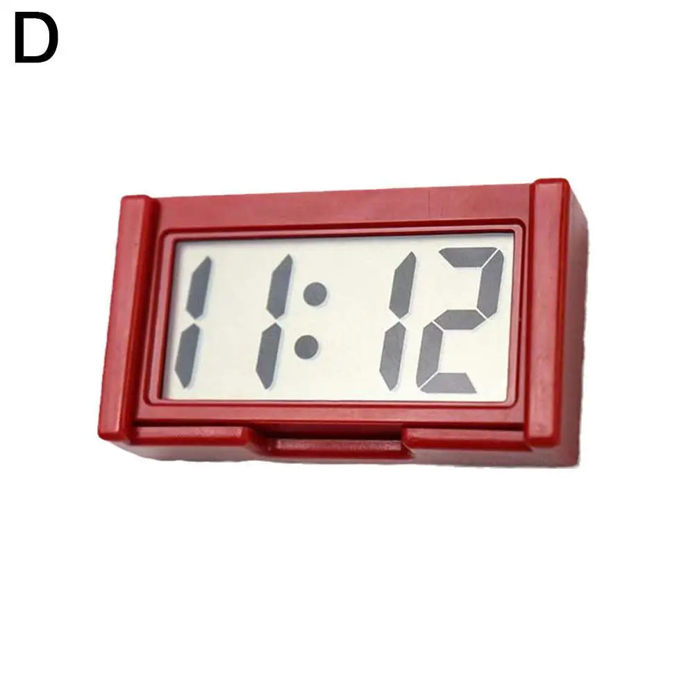 Digital Car Clock Small Car Dashboard Clock Self Adhesive Stick Mini Digital Clock Car Accessories For Vehicles Accessories Quake D