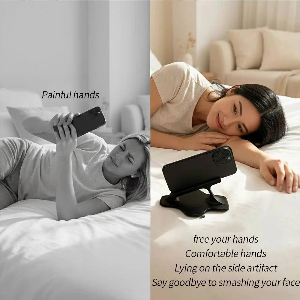 Bed Lazy Phone Stand, Hand-free Phone Bracket, Ergonomic Design, Portable Phone Support for Lying Down & Home Entertainment Quake