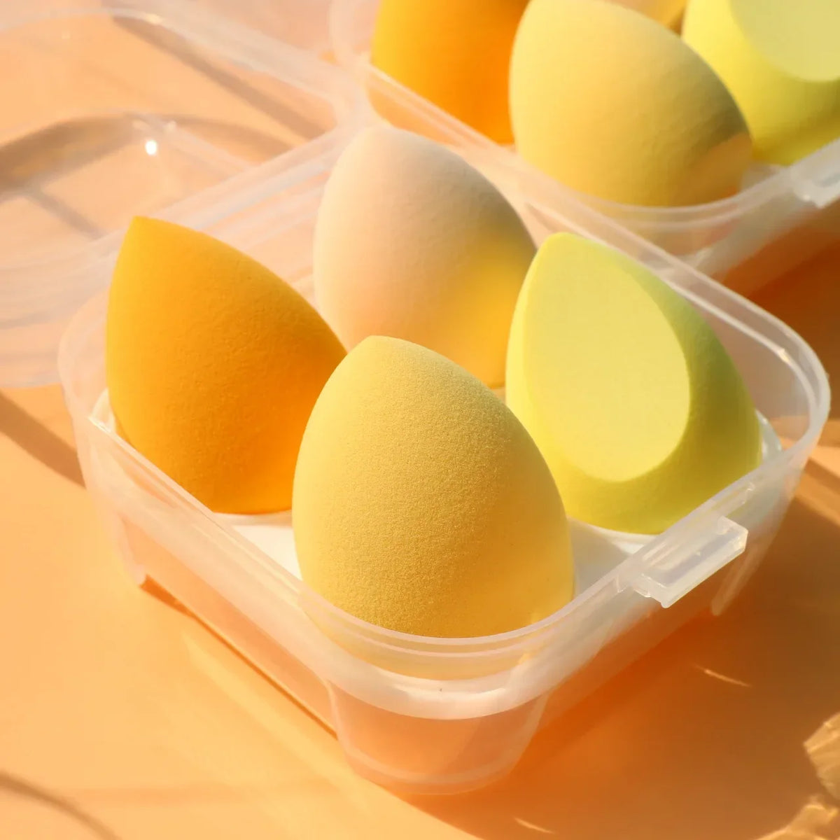 1/4/6 Pcs Make Up Sponge Cosmetic Puff Professional Makeup Sponge Foundation Powder Sponge Makeup Tools Makeup Tools Accessories Quake 4pcs yellow box