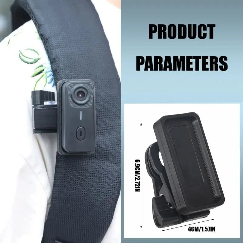 Backpack Clip Clamp Mount 360 Degree Rotation Adapter for Outdoor Photography Action Camera Accessories K1KF Quake