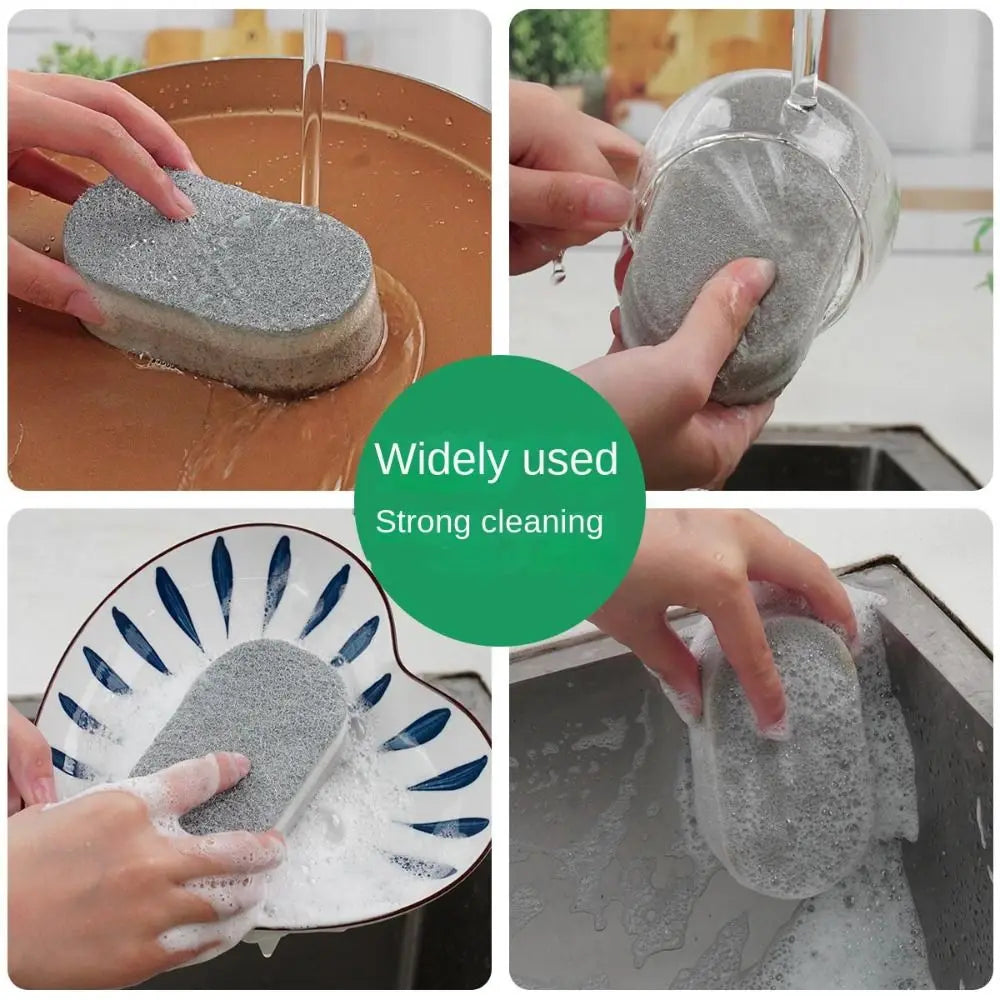 1/2/3Pcs Three-Layers Dishwashing Sponge Double-Sided Decontamination Cleaning Rag Household Cleaning Tools Cleaning Quake