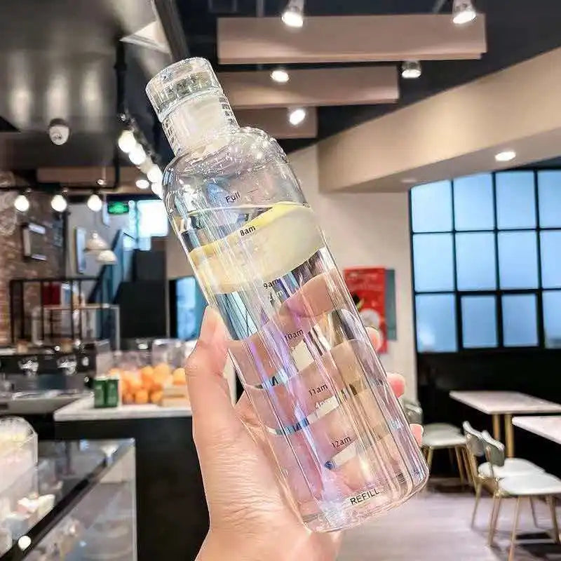 YWDL Large Capacity Glass Water Bottle 300-1000ML Multi-function Transparent Milk Cup for Outdoor Sports Creative Milk Bottle Quake