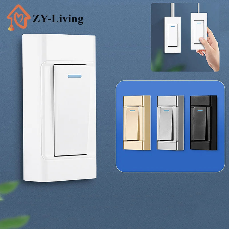 1PCS 10A 250V Double-Control Bedside Lamp Panel Switch Hand Operated Surface Mounted Wired On/Off Control Button for Home Use Quake