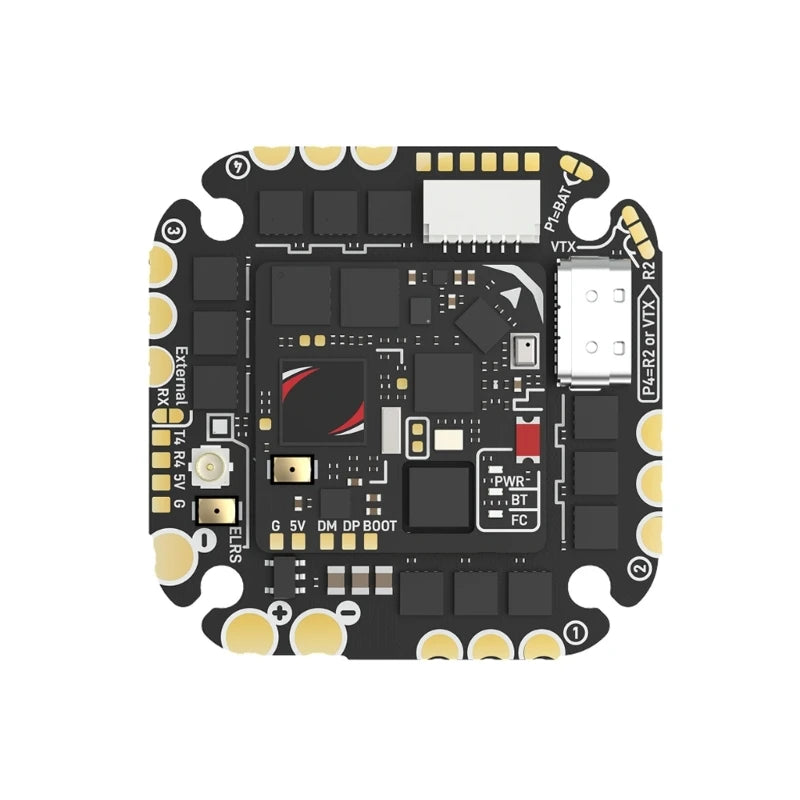 FPV Controller Board 36X36Mm with ELRS Ready Board Area, Service Port Access, Connection Labels, 45A Current Class for Use K1KF Quake