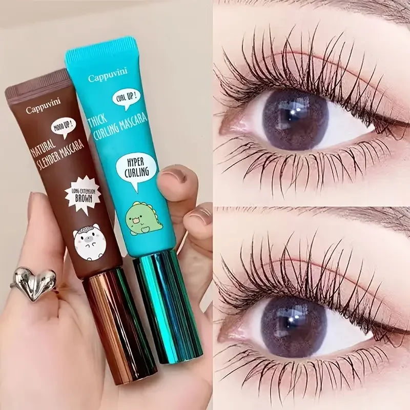 Slimming and Volume Mascara Set - Brown and Black Mascara Set,Waterproof and Long-Lasting Curl Non-smudge Eyelash Makeup Mascara Quake