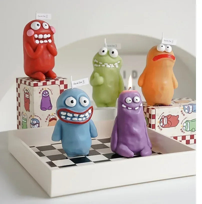 Earthlings Monster Candles Fun Creative Birthday Gifts Handmade Aromatherapy Candles Quake