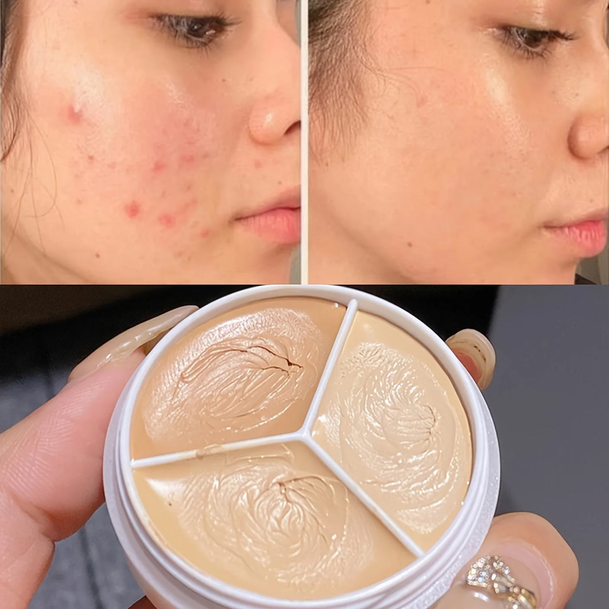 Mousse Concealer Palette Coverage Dark Eye Circles Matte Highlight Brightens Skin Tone Face Moisturizing Concealing Cream Quake