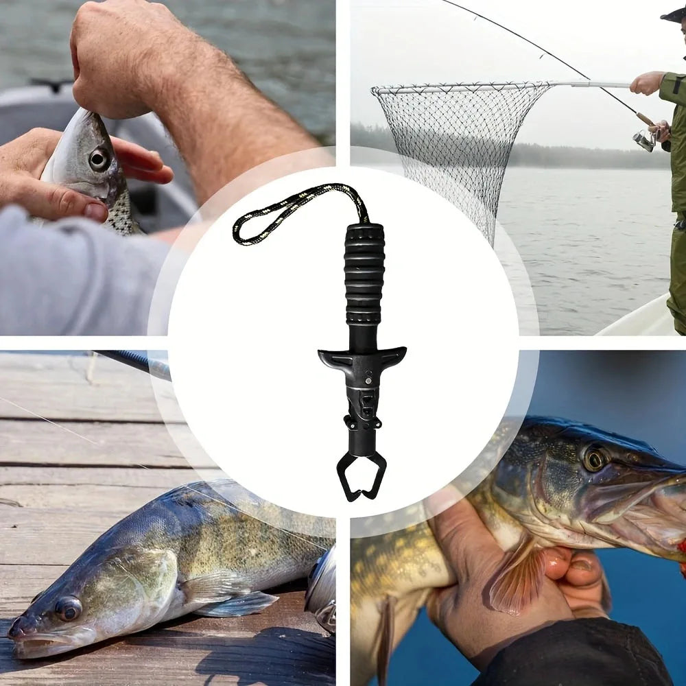 1pc Durable Stainless Steel Fish Lip Gripper - Compact Metal Fishing Pliers with Ergonomic Handle for Easy Catch & Release, Fish Quake