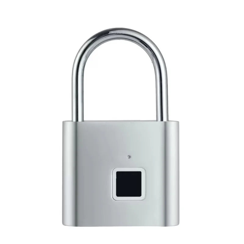 Smart Fingerprint Padlock Waterproof Fingerprint Keyless Door Lock Type C Rechargeable Security Padlock for House Quake Sliver Other