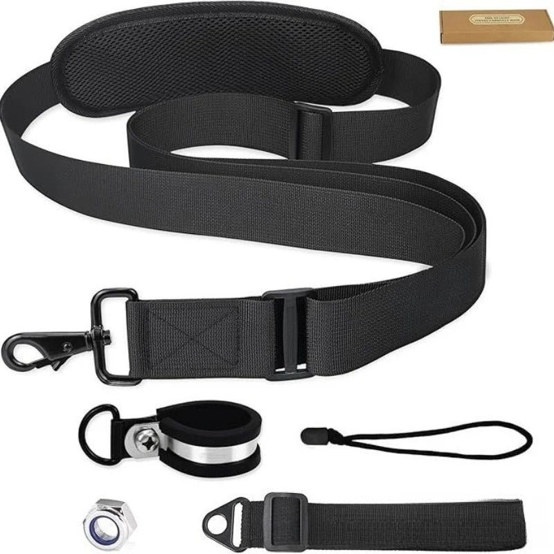 Multifunctional Shoulder Strap Kit Sturdy Anti Slip Harness for Hedge Trimmer Weeder and Leaf Blower Garden Tools Quake about126X2.5cm