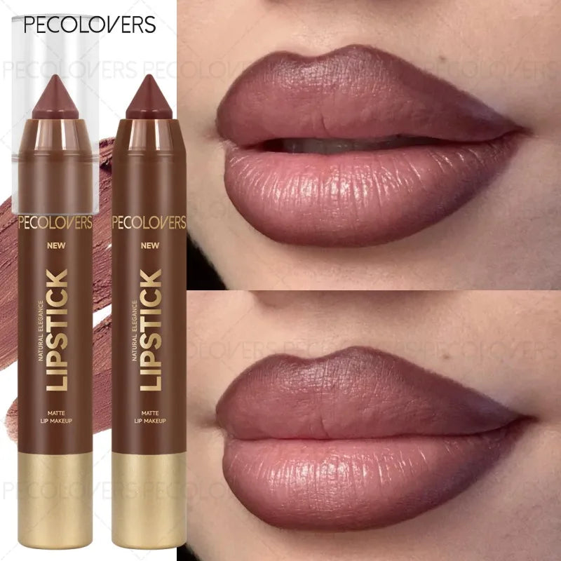 1PC Lip Liner in A Brown Tube, Outlines The Contours of Lips, Creates Plump and Charming Lips, Brown Lipstick, Non-stick Cup Quake