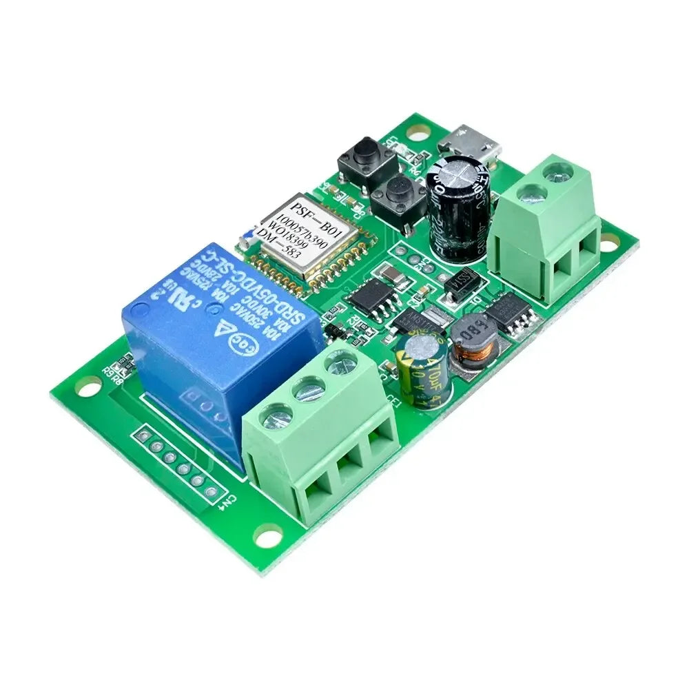 WiFi- Remote Control Rela-Switch Module Supports- 433MHZ Remote -Control Automatic Locking Wireless Delay Smart Home Quake