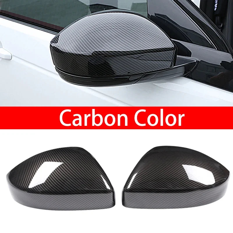 For Land Rover Discovery Sport Range Rover Velar Evoque Jaguar Rearview Side Mirror Cover Wing Cap Exterior Sticker Case Trim Quake Carbon