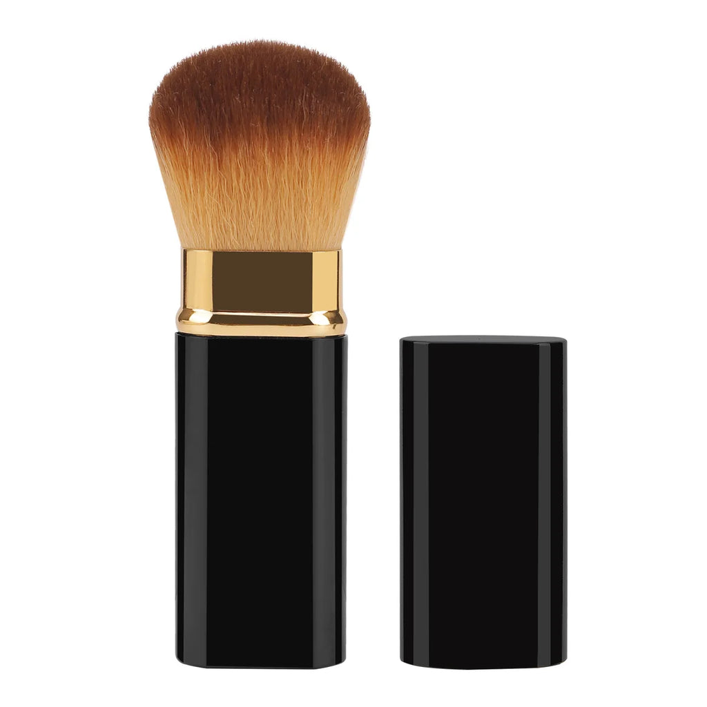 1PCS Professional Retractable Kabuki Brush Round Head Foundation Blush Loose Powder Makeup Tool Makeup Brush Quake style 1