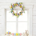 Spring Door Wreath Artificial Floral Easter Garland for Home Window Holiday Party Decor Indoor Outdoor Decorative Pendant Quake Default Title