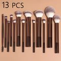 13 pcs Makeup Brush Set, Dense Bristles, Aluminum Alloy Handle, Suitable for All Skin Types Quake 13 PCS