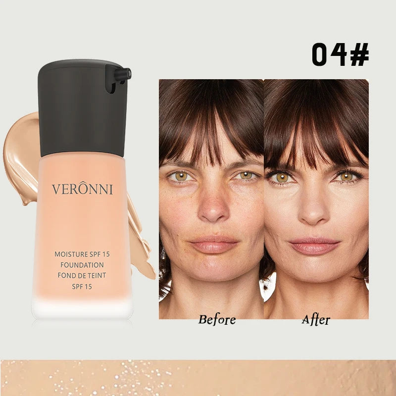 Matte Liquid Foundation Oil Control Concealer BB Cream Waterproof Lasting Full Coverage Natural Face Base Professional Makeup Quake 04