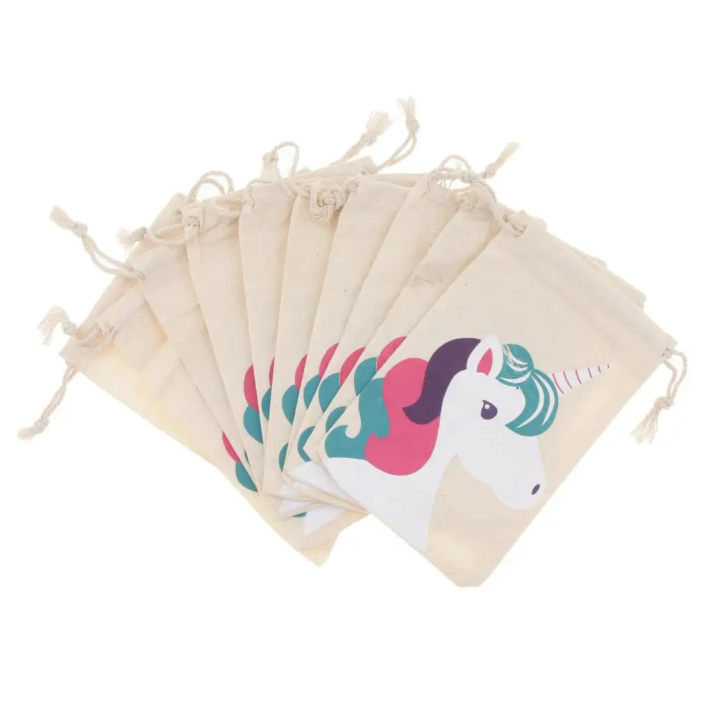 Linen Cotton Drawstring Candy Pouch Multipurpose Jewelry Gift Bag Square Eco-friendly Wedding Favor for Events Quake D